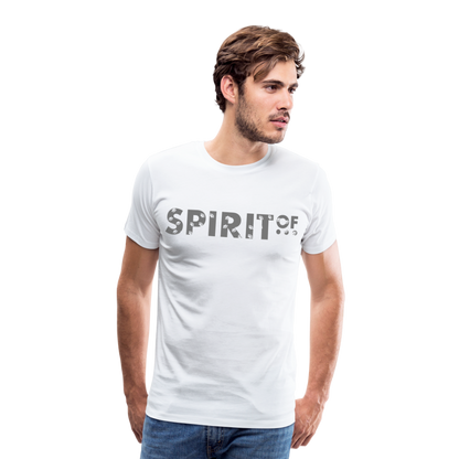 Camiseta Premium 150 Blanca (Hombre) - Spiritof Animal Grey Shapes - white