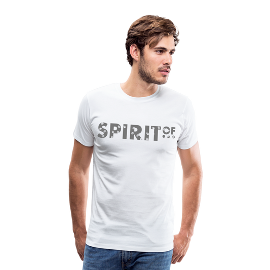 Camiseta Premium 150 Blanca (Hombre) - Spiritof Animal Grey Shapes - white