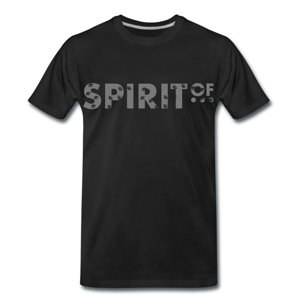 Camiseta Premium 150 Negra (Hombre) - Spiritof Animal Grey Shapes - black