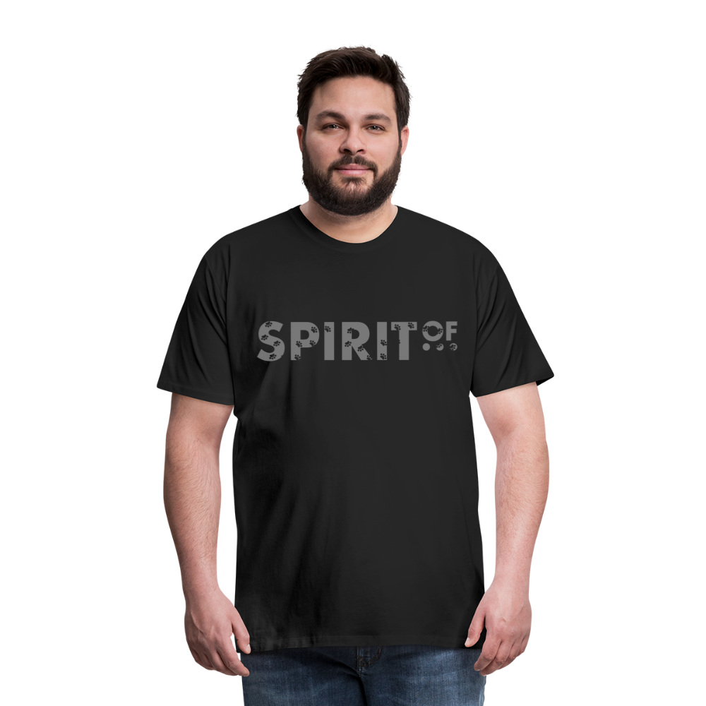 Camiseta Premium 150 Negra (Hombre) - Spiritof Animal Grey Shapes - black