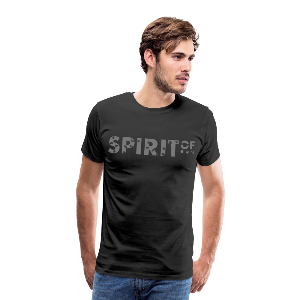 Camiseta Premium 150 Negra (Hombre) - Spiritof Animal Grey Shapes - black