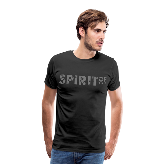 Camiseta Premium 150 Negra (Hombre) - Spiritof Animal Grey Shapes - black