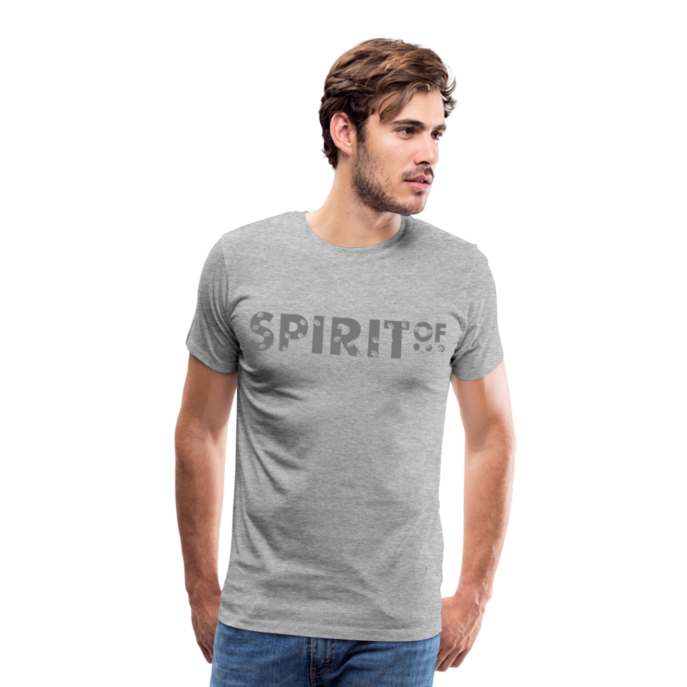 Camiseta Premium 150 Gris (Hombre) - Spiritof Animal Grey Shapes - heather grey