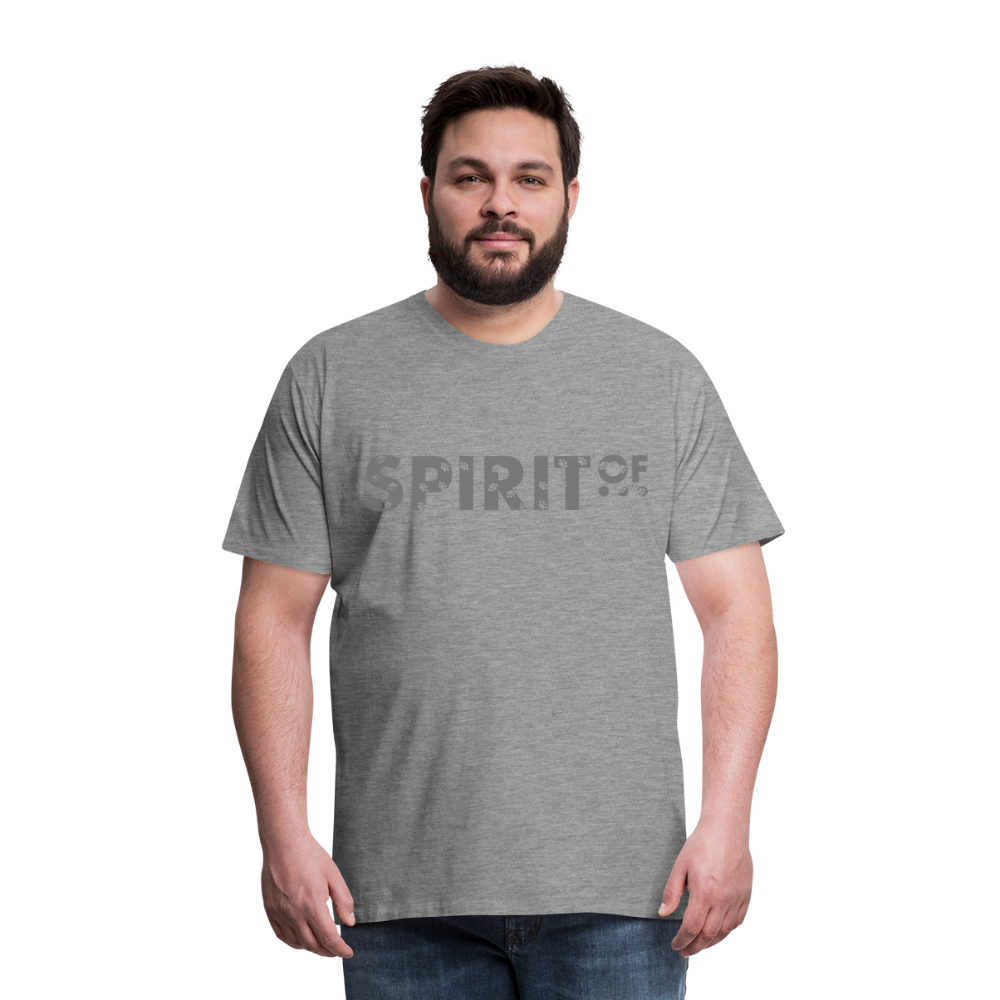 Camiseta Premium 150 Gris (Hombre) - Spiritof Animal Grey Shapes - heather grey