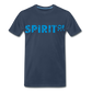 Camiseta Premium 150 Azul Marino (Hombre) - Spiritof Animal LightBlue (FootPrints) - navy