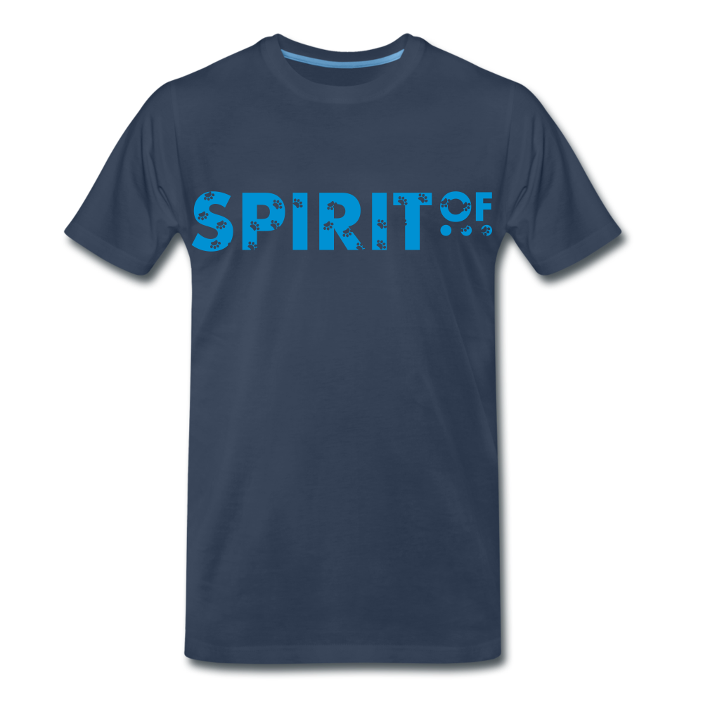 Camiseta Premium 150 Azul Marino (Hombre) - Spiritof Animal LightBlue (FootPrints) - navy