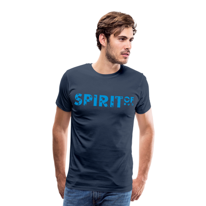Camiseta Premium 150 Azul Marino (Hombre) - Spiritof Animal LightBlue (FootPrints) - navy