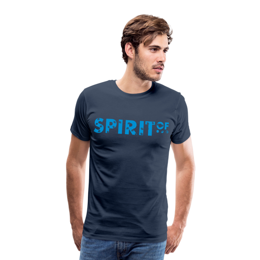 Camiseta Premium 150 Azul Marino (Hombre) - Spiritof Animal LightBlue (FootPrints) - navy