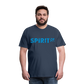 Camiseta Premium 150 Azul Marino (Hombre) - Spiritof Animal LightBlue (FootPrints) - navy