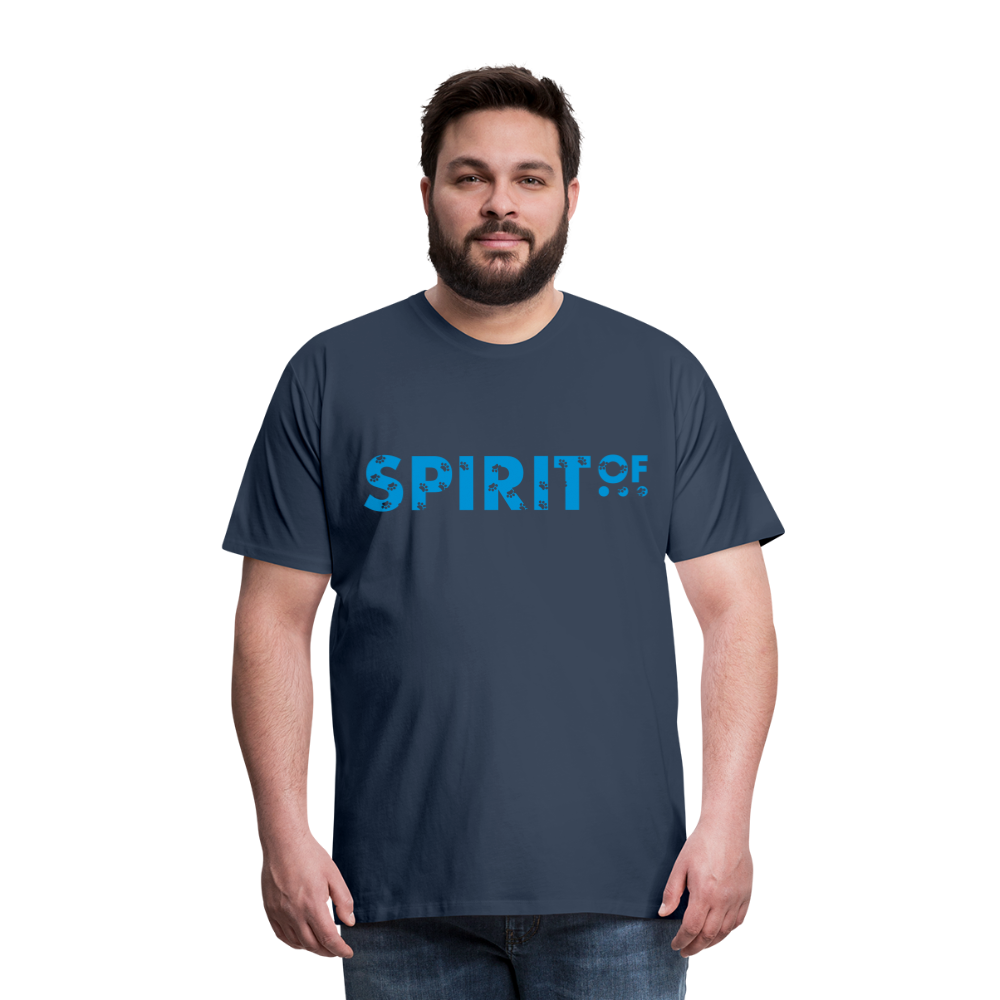 Camiseta Premium 150 Azul Marino (Hombre) - Spiritof Animal LightBlue (FootPrints) - navy