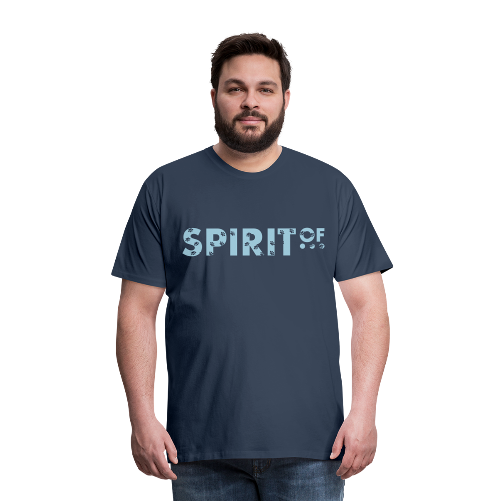 Camiseta Premium 150 Azul Marino (Hombre) - Spiritof Animal SkyBlue (FootPrints) - navy