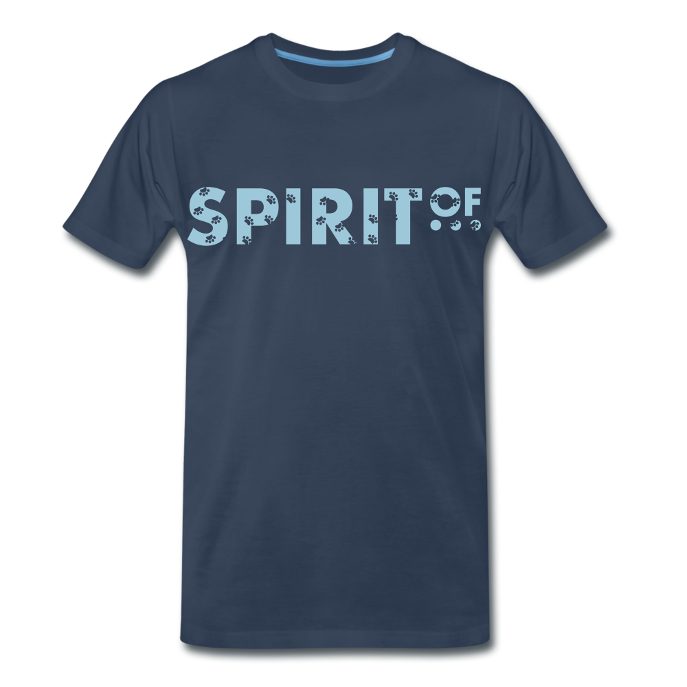 Camiseta Premium 150 Azul Marino (Hombre) - Spiritof Animal SkyBlue (FootPrints) - navy