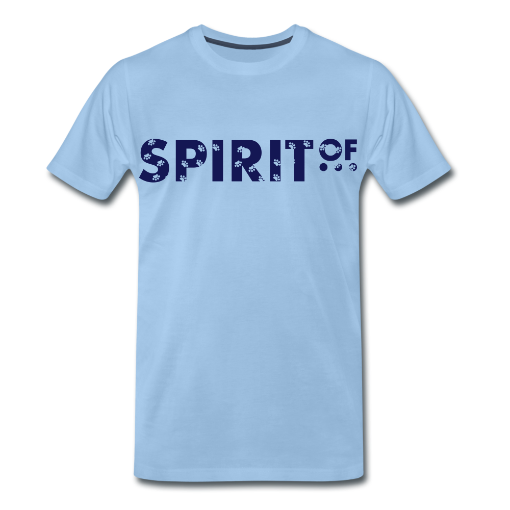 Camiseta Premium 150 Azul Cielo (Hombre) - Spiritof Animal Navy (FootPrints) - sky