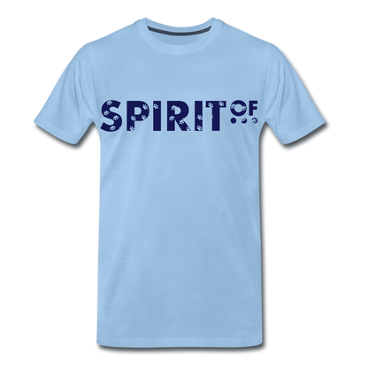 Camiseta Premium 150 Azul Cielo (Hombre) - Spiritof Animal Navy (FootPrints) - sky