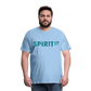 Camiseta Premium 150 Azul Cielo (Hombre) - Spiritof Animal EmeraldGreen (FootPrints) - sky
