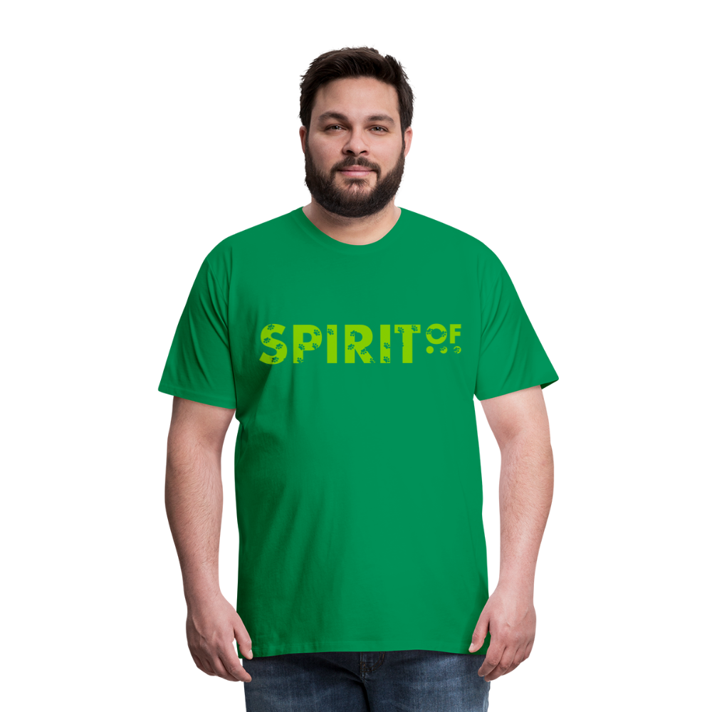 Camiseta Premium 150 Verde (Hombre) - Spiritof Animal AppleGreen (FootPrints) - kelly green