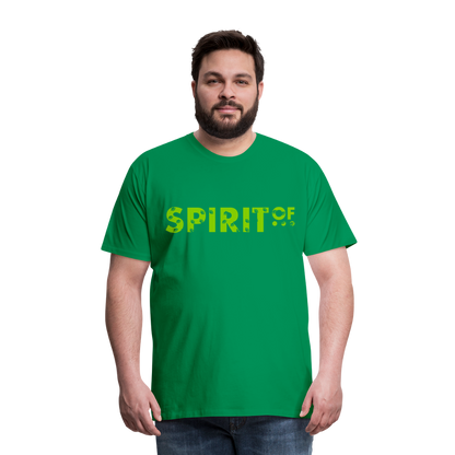 Camiseta Premium 150 Verde (Hombre) - Spiritof Animal AppleGreen (FootPrints) - kelly green