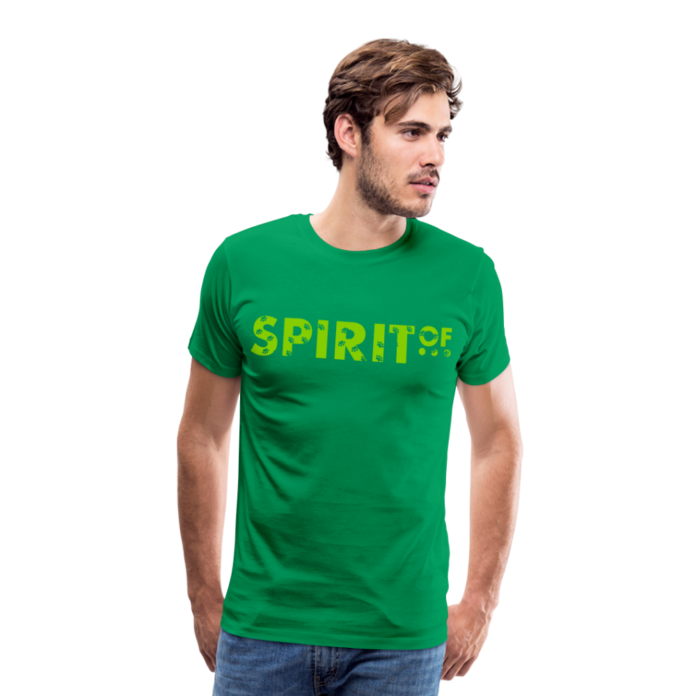 Camiseta Premium 150 Verde (Hombre) - Spiritof Animal AppleGreen (FootPrints) - kelly green