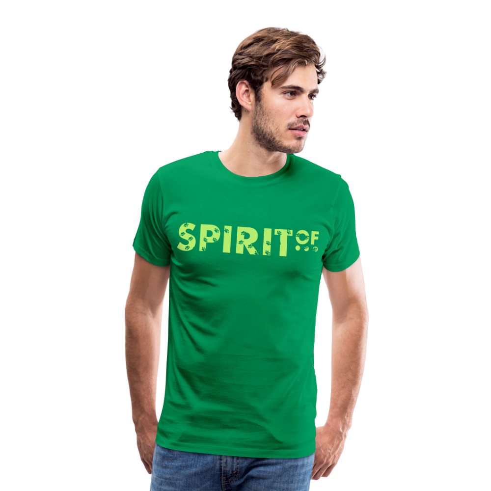 Camiseta Premium 150 Verde (Hombre) - Spiritof Animal BrightGreen (FootPrints) - kelly green