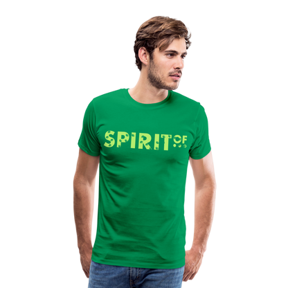 Camiseta Premium 150 Verde (Hombre) - Spiritof Animal BrightGreen (FootPrints) - kelly green