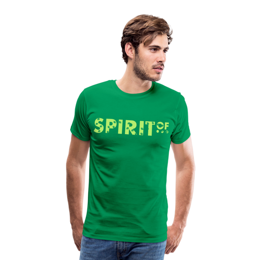 Camiseta Premium 150 Verde (Hombre) - Spiritof Animal BrightGreen (FootPrints) - kelly green