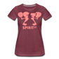 Camiseta Premium 150 Rojo Burdeos Salpicado (Mujer) - Spiritof Pádel Pink Shapes - heather burgundy