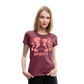 Camiseta Premium 150 Rojo Burdeos Salpicado (Mujer) - Spiritof Gym Pink Shapes - heather burgundy