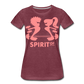 Camiseta Premium 150 Rojo Burdeos Salpicado (Mujer) - Spiritof Gym Pink Shapes - heather burgundy