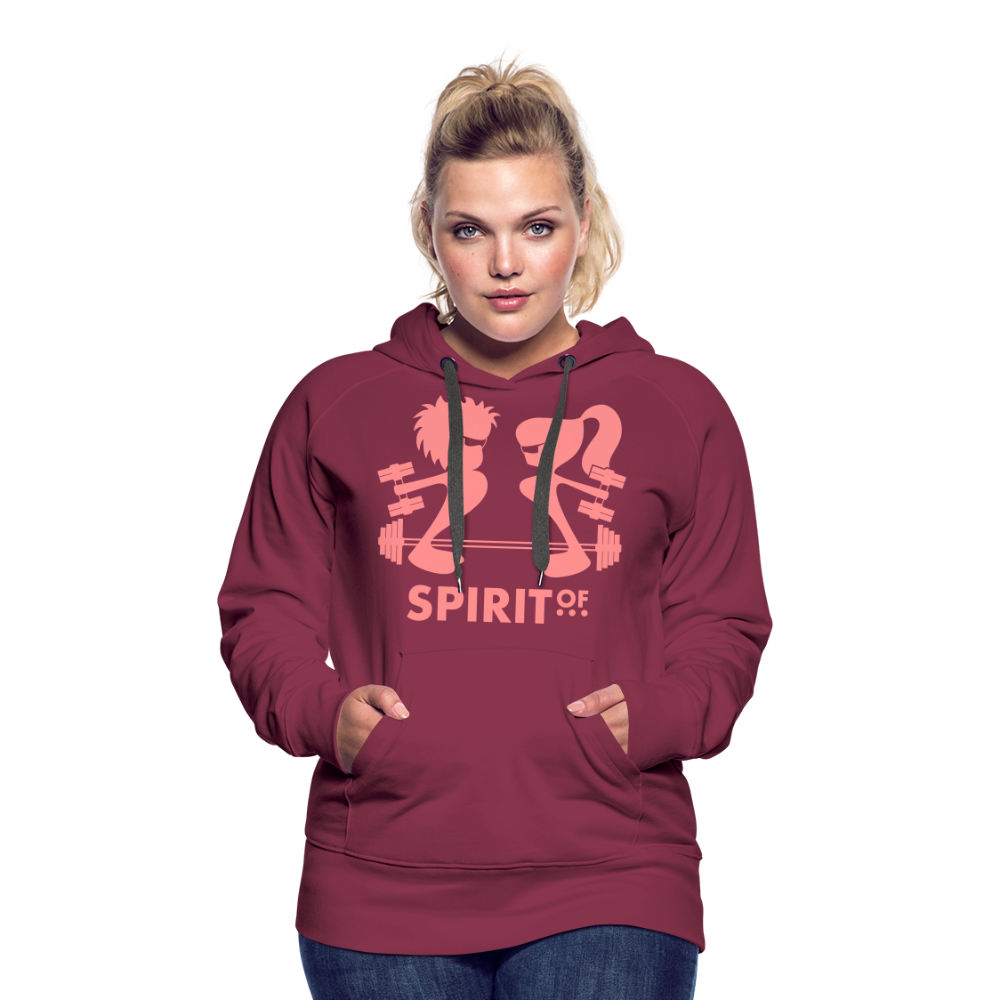 Sudadera Rojo Burdeos con capucha (Mujer) - Spiritof Gym Pink Shapes - bordeaux