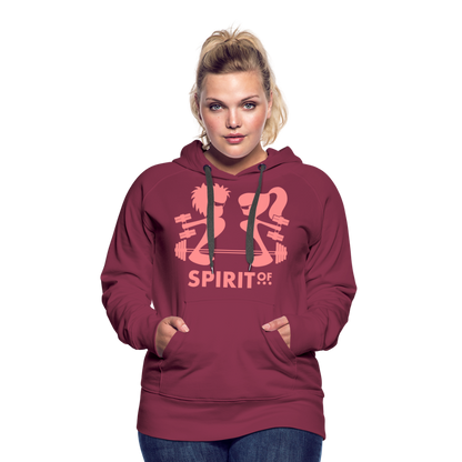 Sudadera Rojo Burdeos con capucha (Mujer) - Spiritof Gym Pink Shapes - bordeaux