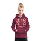 Sudadera Rojo Burdeos con capucha (Mujer) - Spiritof Gym Pink Shapes - bordeaux
