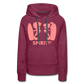 Sudadera Rojo Burdeos con capucha (Mujer) - Spiritof Surf Pink Shapes - bordeaux