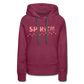 Sudadera Rojo Burdeos con capucha (Mujer) - Spiritof AnimaLove Pink&BurgundyRed (FootPrints) - bordeaux