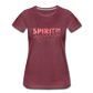 Camiseta Premium 150 Rojo Burdeos Salpicado (Mujer) - Spiritof AnimaLove Pink&BurgundyRed (FootPrints) - heather burgundy