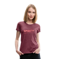 Camiseta Premium 150 Rojo Burdeos Salpicado (Mujer) - Spiritof AnimaLove Pink&BurgundyRed (FootPrints) - heather burgundy