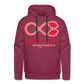 Sudadera Rojo Burdeos con capucha (Hombre) - Consciencia Galicia Red&Pink - bordeaux