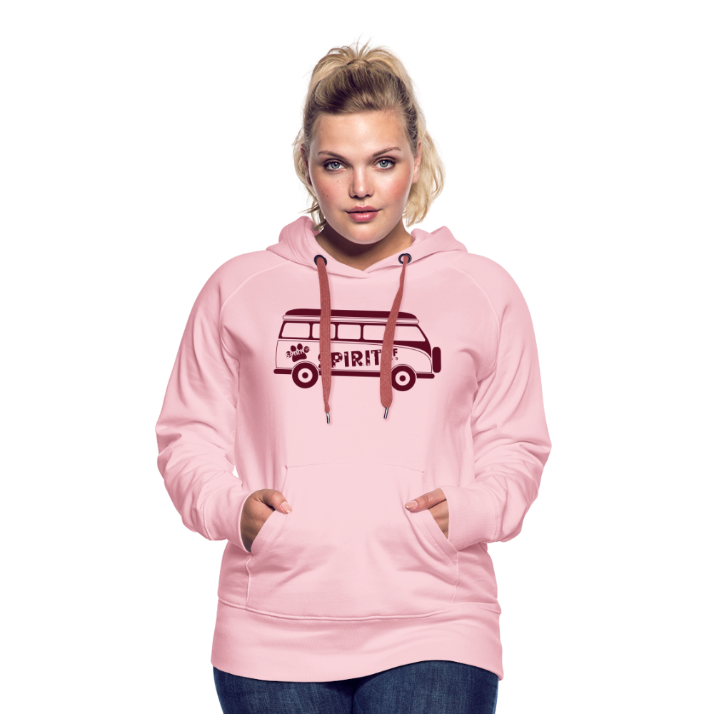 Sudadera Rosa Cristal con capucha (Mujer) - Furgoneta Spiritof Animal BurgundyRed - crystal pink