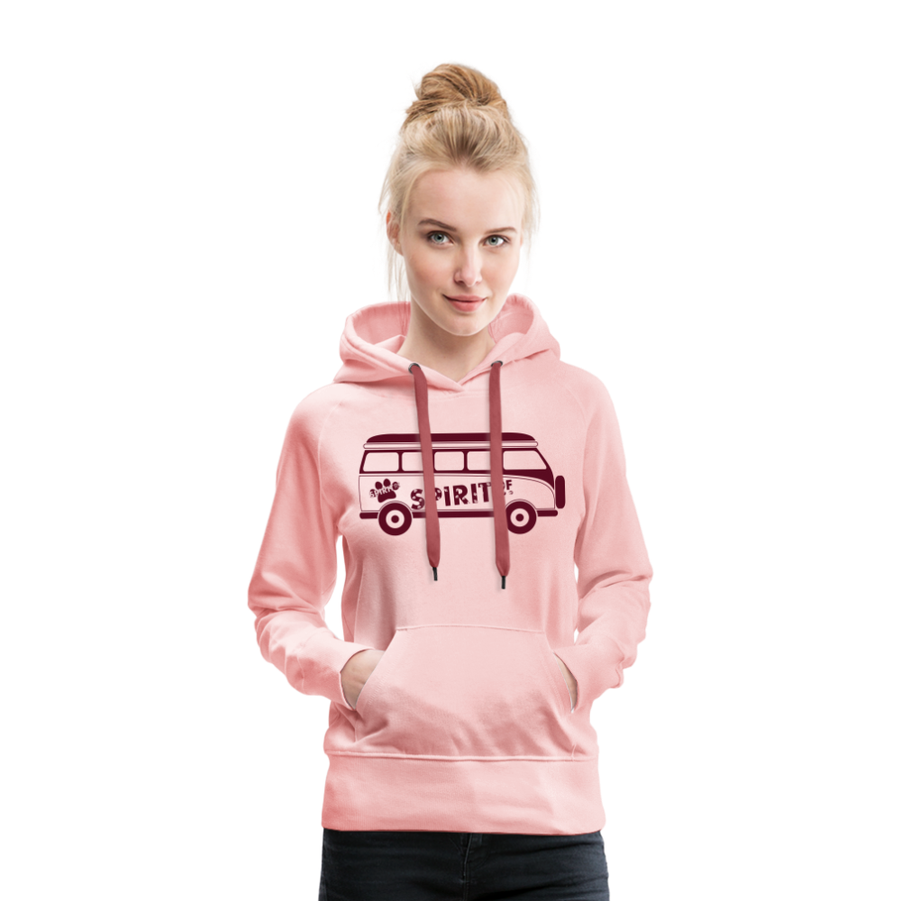 Sudadera Rosa Cristal con capucha (Mujer) - Furgoneta Spiritof Animal BurgundyRed - crystal pink