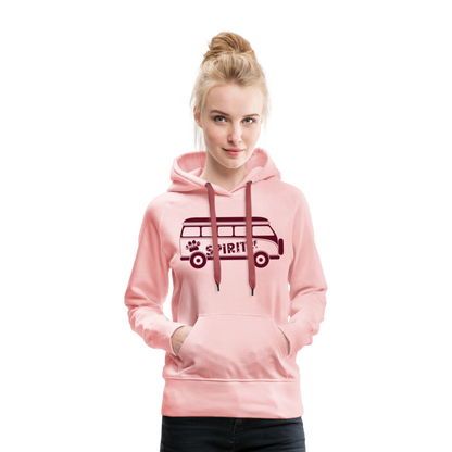 Sudadera Rosa Cristal con capucha (Mujer) - Furgoneta Spiritof Animal BurgundyRed - crystal pink
