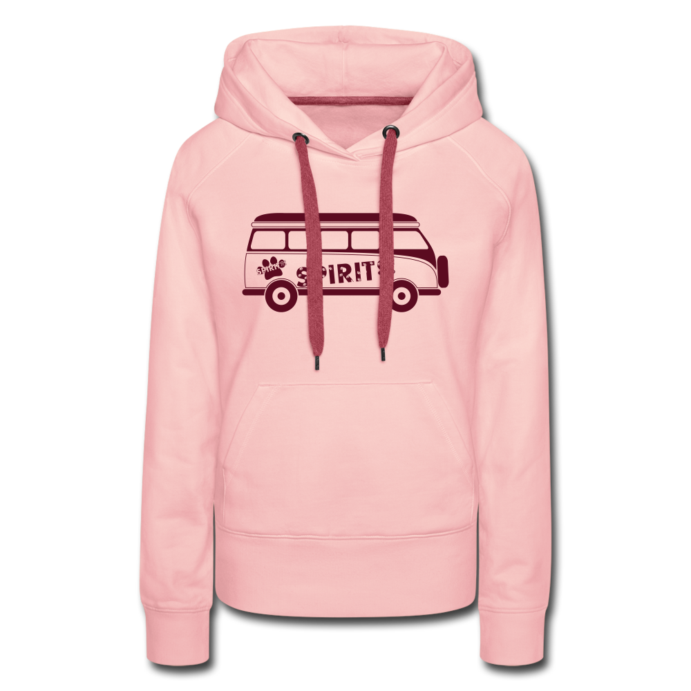 Sudadera Rosa Cristal con capucha (Mujer) - Furgoneta Spiritof Animal BurgundyRed - crystal pink