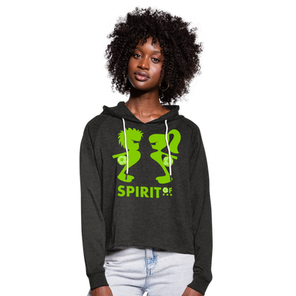 Sudadera cropped con capucha (Nerea) - charcoal grey